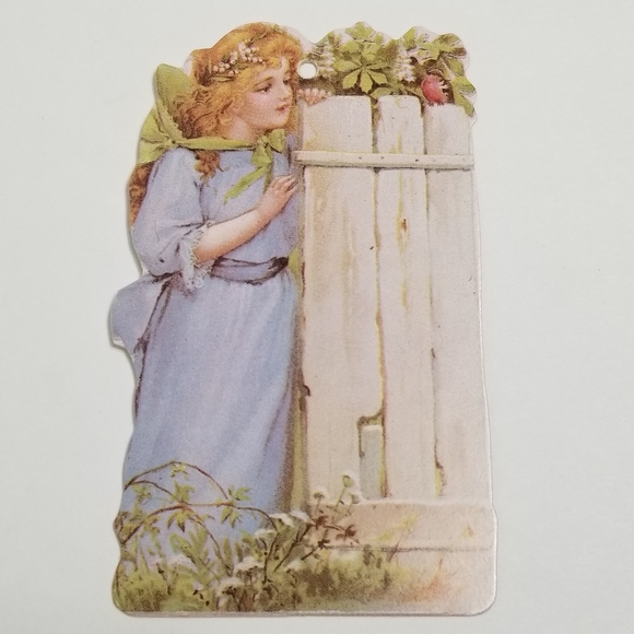 Set Antique Old Print Factory Victorian Die Cut Scrap Paper Easter Tag Ornament - Picture 2 of 12